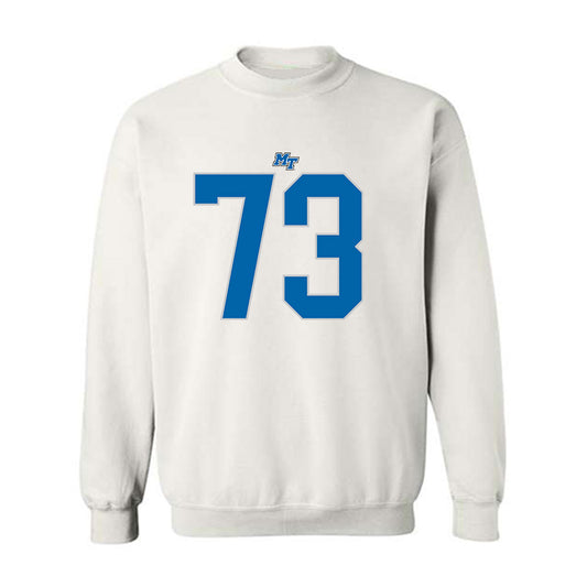 MTSU - NCAA Football : Connor Farris - White Replica Shersey Sweatshirt
