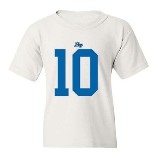 MTSU - NCAA Football : Drew Francis - White Replica Shersey Youth T-Shirt