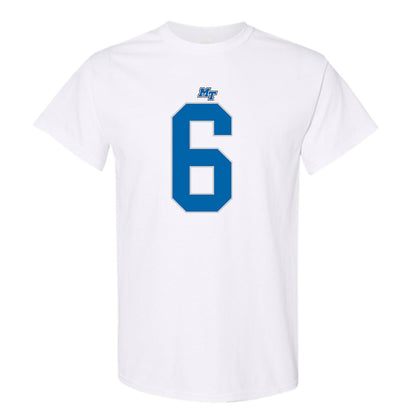 MTSU - NCAA Football : Jeremy Tate Jr - White Replica Shersey Short Sleeve T-Shirt