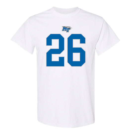 MTSU - NCAA Football : Jayce Gardner - White Replica Shersey Short Sleeve T-Shirt
