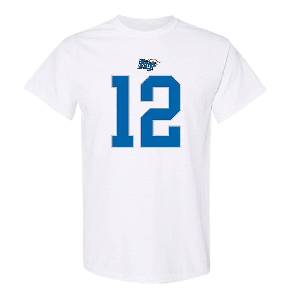 MTSU - NCAA Football : Jalen Davis - White Replica Shersey Short Sleeve T-Shirt