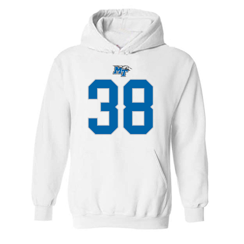 MTSU - NCAA Football : ZaBrien Harden - White Replica Shersey Hooded Sweatshirt