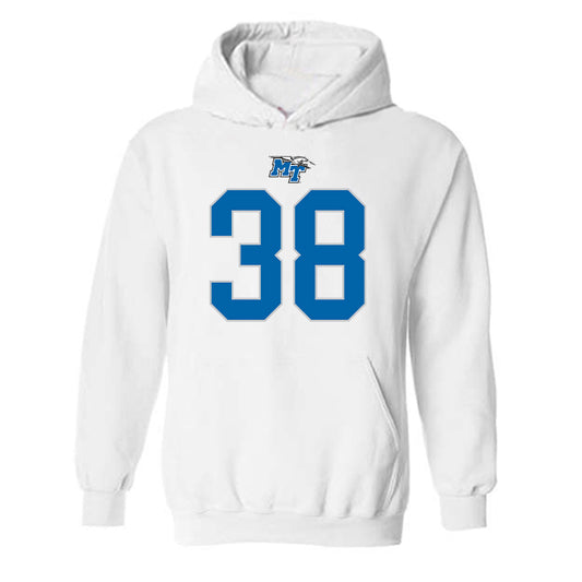 MTSU - NCAA Football : ZaBrien Harden - White Replica Shersey Hooded Sweatshirt