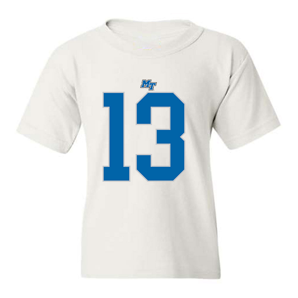 MTSU - NCAA Football : Javonte Sherman - White Replica Shersey Youth T-Shirt