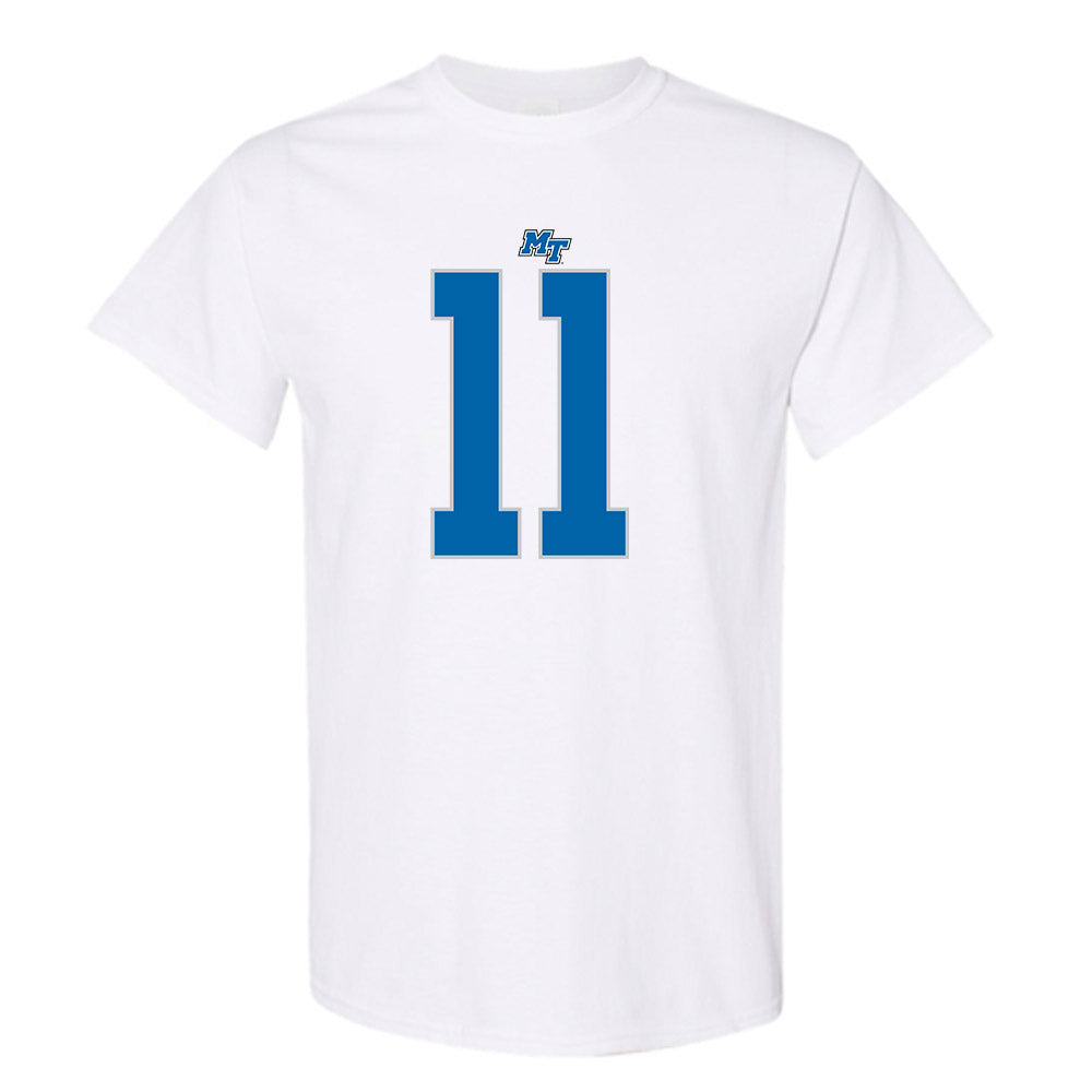 MTSU - NCAA Football : Nicholas Vattiato - White Replica Shersey Short Sleeve T-Shirt