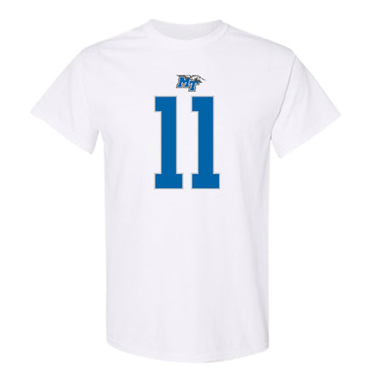 MTSU - NCAA Football : Nicholas Vattiato - White Replica Shersey Short Sleeve T-Shirt