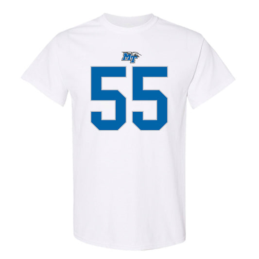 MTSU - NCAA Football : Mateo Guevara - White Replica Shersey Short Sleeve T-Shirt