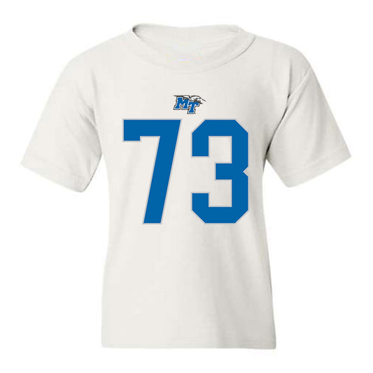 MTSU - NCAA Football : Connor Farris - White Replica Shersey Youth T-Shirt