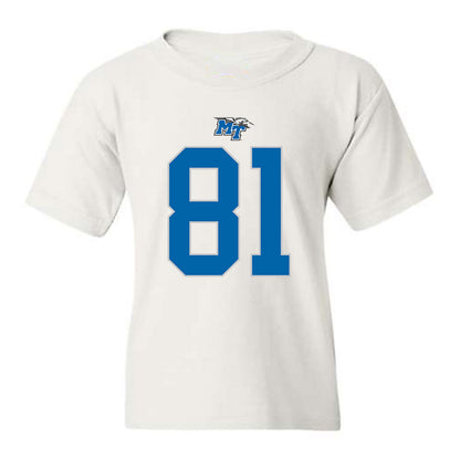 MTSU - NCAA Football : Mitchell Howell - White Replica Shersey Youth T-Shirt