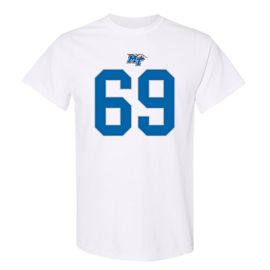 MTSU - NCAA Football : Brody Butler - White Replica Shersey Short Sleeve T-Shirt