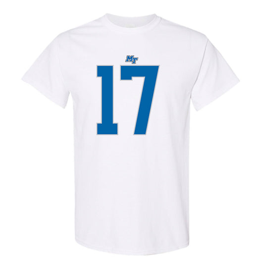 MTSU - NCAA Football : Tra Fluellen - White Replica Shersey Short Sleeve T-Shirt