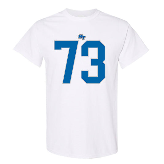 MTSU - NCAA Football : Connor Farris - White Replica Shersey Short Sleeve T-Shirt