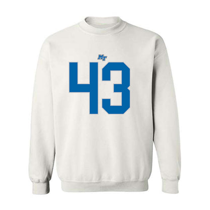 MTSU - NCAA Football : Markel James - White Replica Shersey Sweatshirt