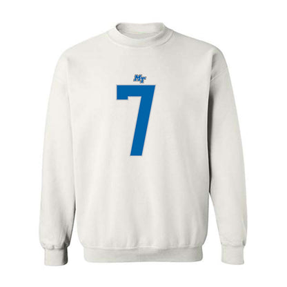 MTSU - NCAA Football : Zeke Rankin - White Replica Shersey Sweatshirt