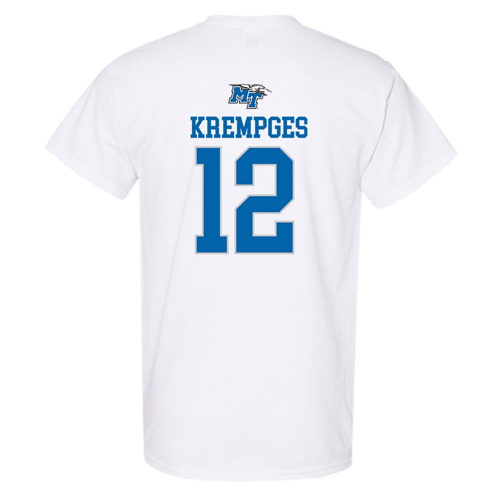 MTSU - NCAA Women's Soccer : Kadence Krempges - White Replica Shersey Short Sleeve T-Shirt