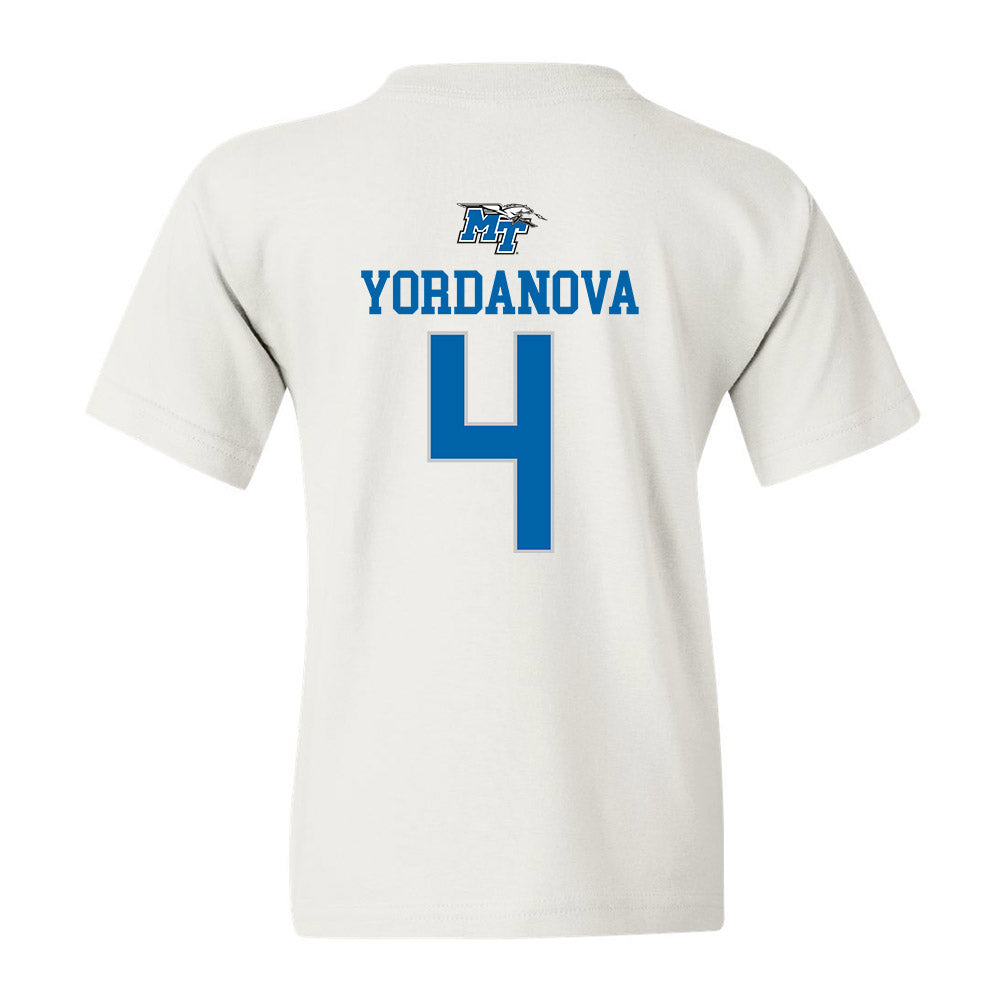 MTSU - NCAA Women's Soccer : Yana Yordanova - White Replica Shersey Youth T-Shirt