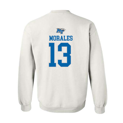 MTSU - NCAA Women's Soccer : Presley Morales - White Replica Shersey Sweatshirt