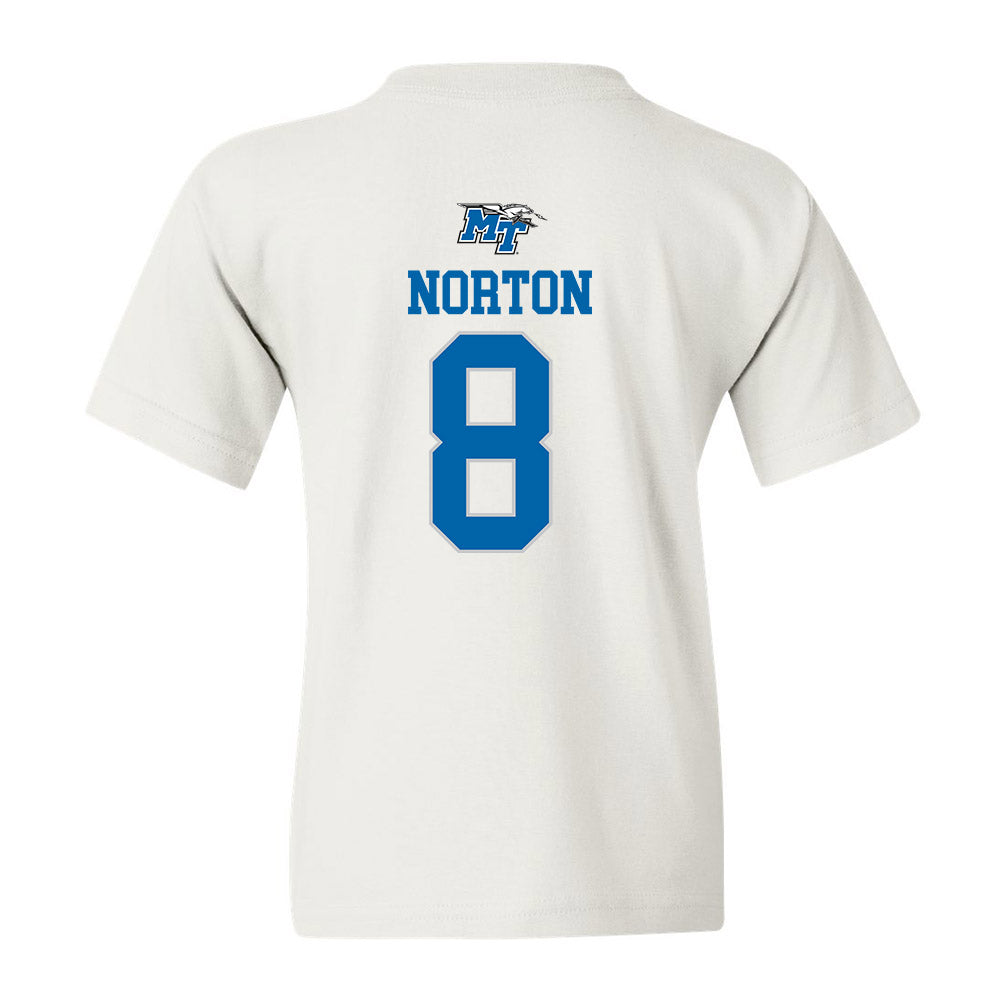 MTSU - NCAA Women's Soccer : Olivia Norton - White Replica Shersey Youth T-Shirt