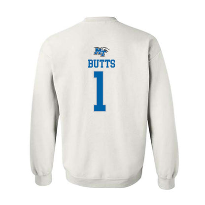 MTSU - NCAA Women's Soccer : Calais Butts - White Replica Shersey Sweatshirt