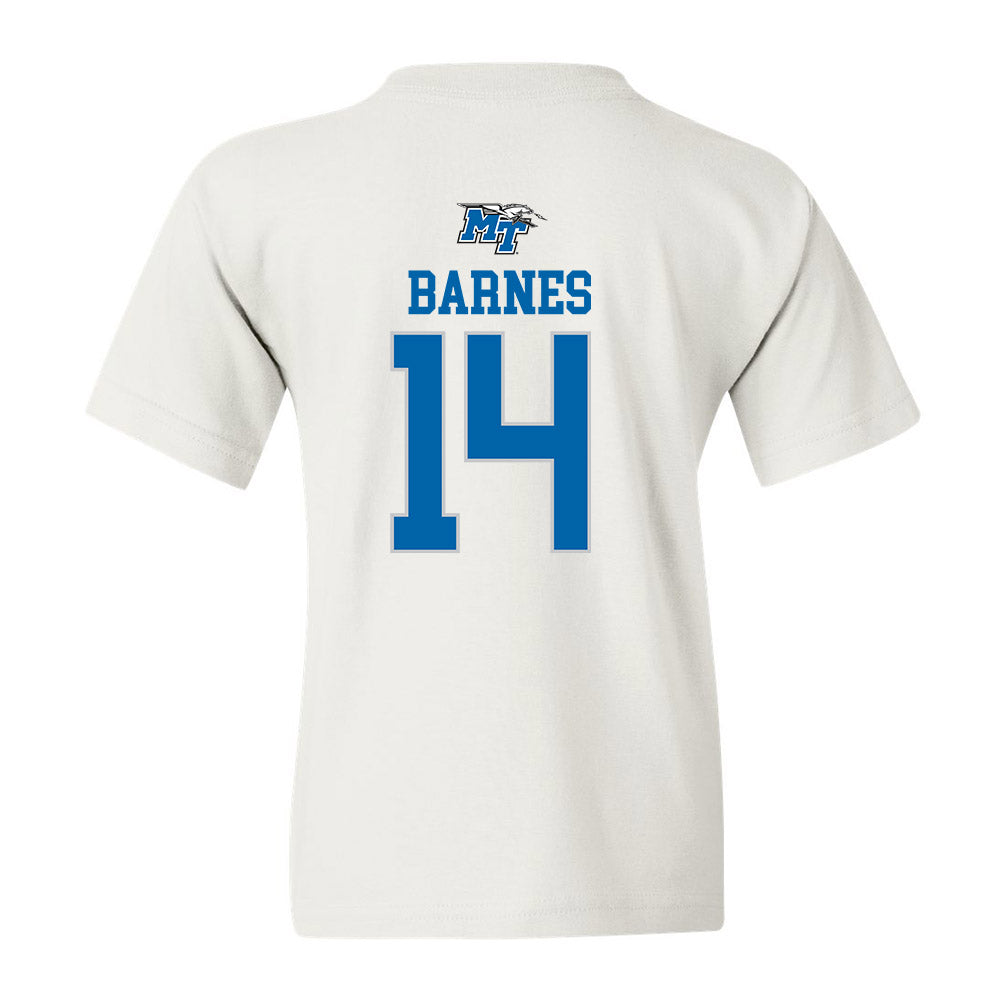 MTSU - NCAA Women's Soccer : Dylan Barnes - White Replica Shersey Youth T-Shirt