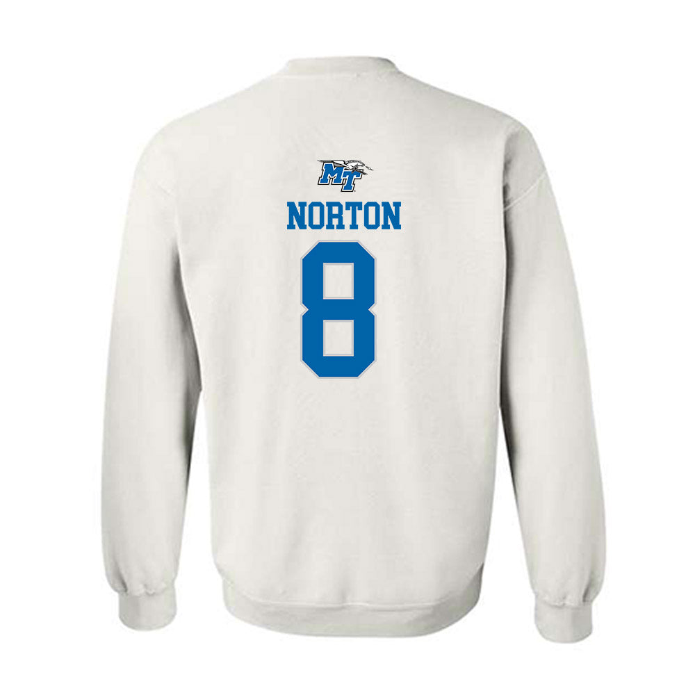 MTSU - NCAA Women's Soccer : Olivia Norton - White Replica Shersey Sweatshirt