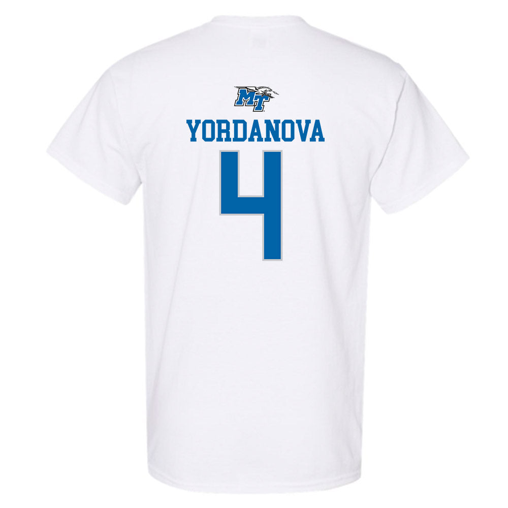 MTSU - NCAA Women's Soccer : Yana Yordanova - White Replica Shersey Short Sleeve T-Shirt