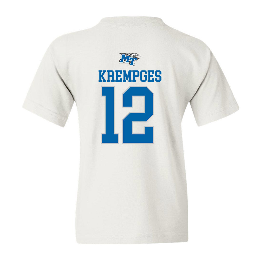 MTSU - NCAA Women's Soccer : Kadence Krempges - White Replica Shersey Youth T-Shirt