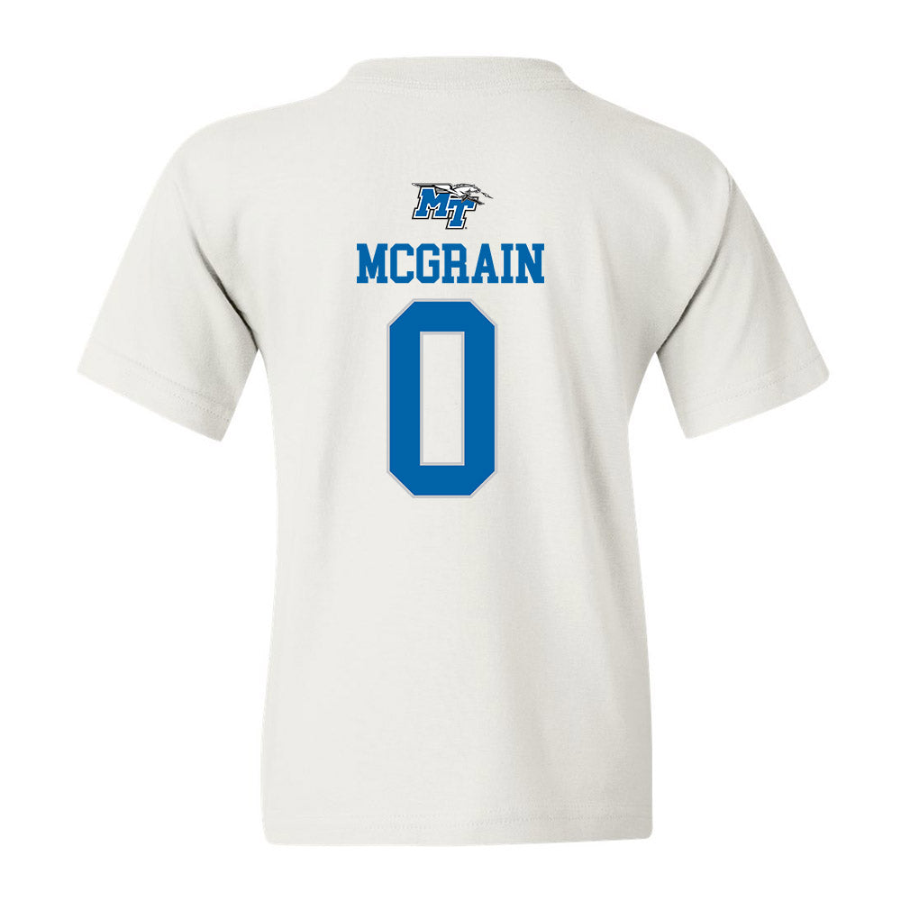 MTSU - NCAA Women's Soccer : Emily McGrain - White Replica Shersey Youth T-Shirt