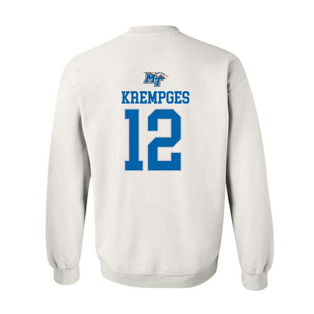 MTSU - NCAA Women's Soccer : Kadence Krempges - White Replica Shersey Sweatshirt