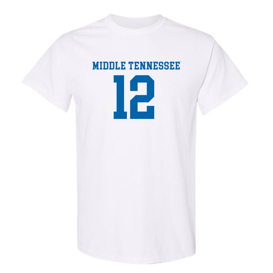 MTSU - NCAA Women's Soccer : Kadence Krempges - White Replica Shersey Short Sleeve T-Shirt