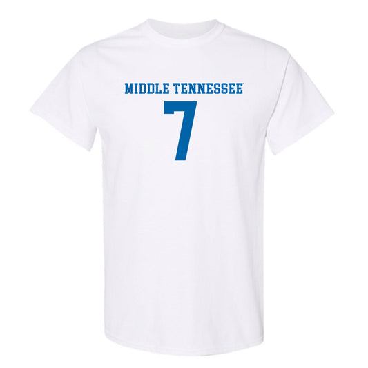 MTSU - NCAA Women's Soccer : Taijah Fraser - White Replica Shersey Short Sleeve T-Shirt