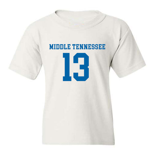 MTSU - NCAA Women's Soccer : Presley Morales - White Replica Shersey Youth T-Shirt