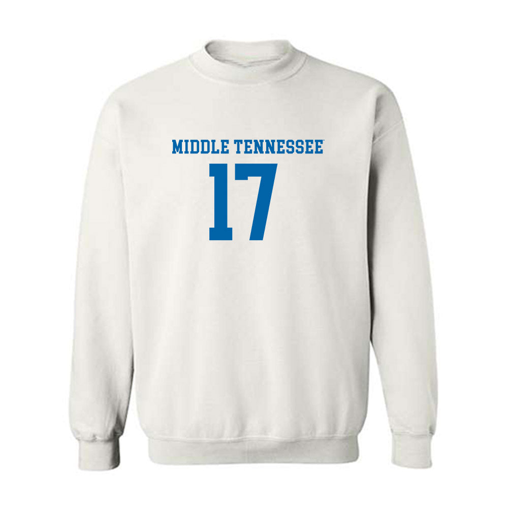 MTSU - NCAA Women's Soccer : Kaitlyn Butcher - White Replica Shersey Sweatshirt