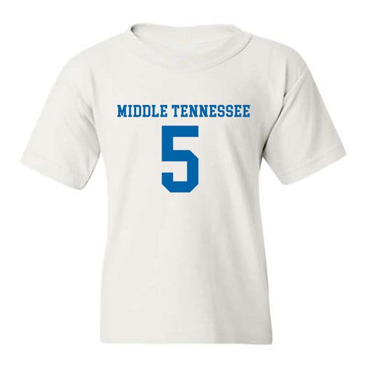 MTSU - NCAA Women's Soccer : Sadie Sterbenz - White Replica Shersey Youth T-Shirt