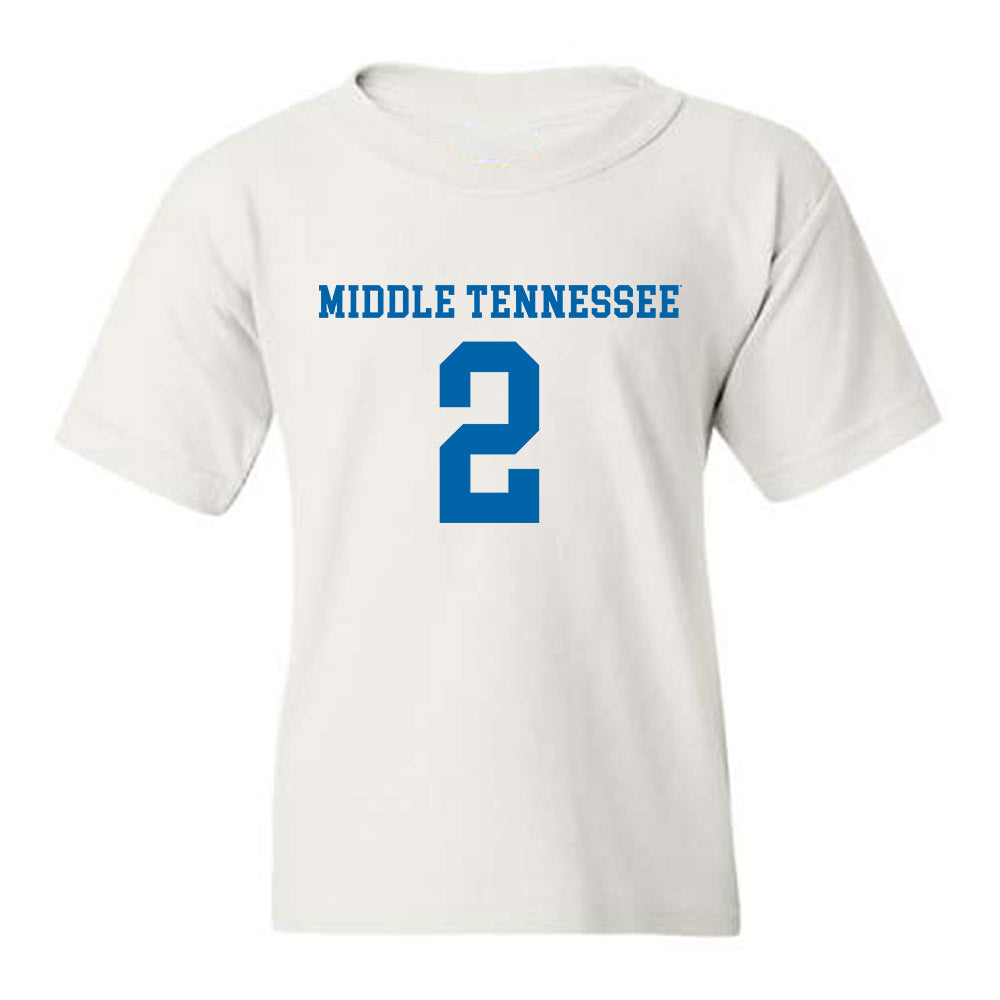 MTSU - NCAA Women's Soccer : Hannah Murphy - White Replica Shersey Youth T-Shirt