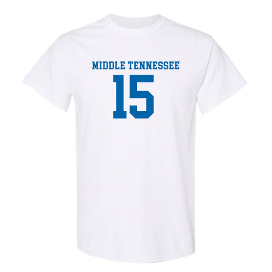 MTSU - NCAA Women's Soccer : Olivia Ouzounidis - White Replica Shersey Short Sleeve T-Shirt