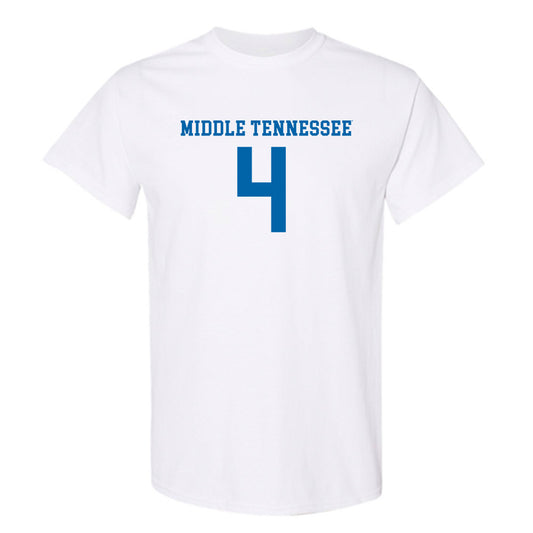 MTSU - NCAA Women's Soccer : Yana Yordanova - White Replica Shersey Short Sleeve T-Shirt