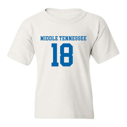 MTSU - NCAA Women's Soccer : Gabriela Shegota - White Replica Shersey Youth T-Shirt