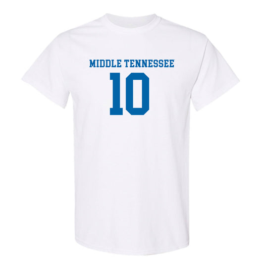 MTSU - NCAA Women's Soccer : Manon Lebargy - White Replica Shersey Short Sleeve T-Shirt