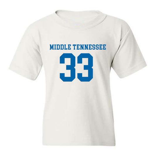 MTSU - NCAA Women's Soccer : Lauren Spaanstra - White Replica Shersey Youth T-Shirt