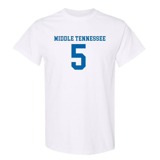 MTSU - NCAA Women's Soccer : Sadie Sterbenz - White Replica Shersey Short Sleeve T-Shirt