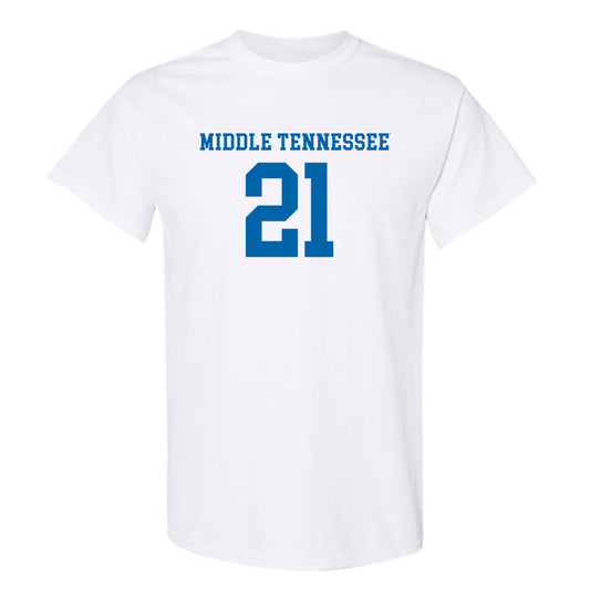 MTSU - NCAA Women's Soccer : Delaney Thomas - White Replica Shersey Short Sleeve T-Shirt
