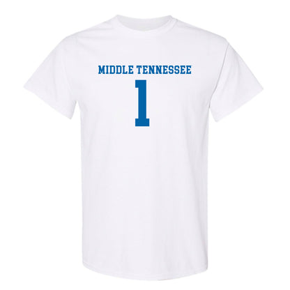 MTSU - NCAA Women's Soccer : Calais Butts - White Replica Shersey Short Sleeve T-Shirt