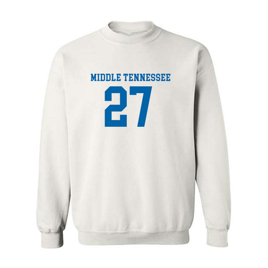 MTSU - NCAA Women's Soccer : Idun Kvaale - White Replica Shersey Sweatshirt