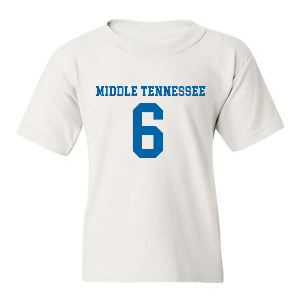 MTSU - NCAA Women's Soccer : Cambell Kivisto - White Replica Shersey Youth T-Shirt