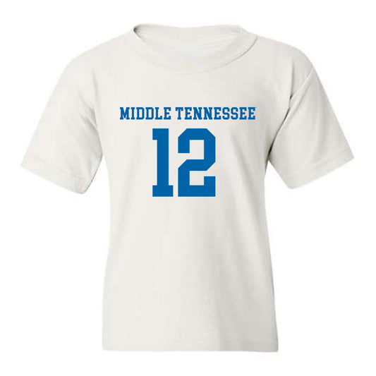 MTSU - NCAA Women's Soccer : Kadence Krempges - White Replica Shersey Youth T-Shirt