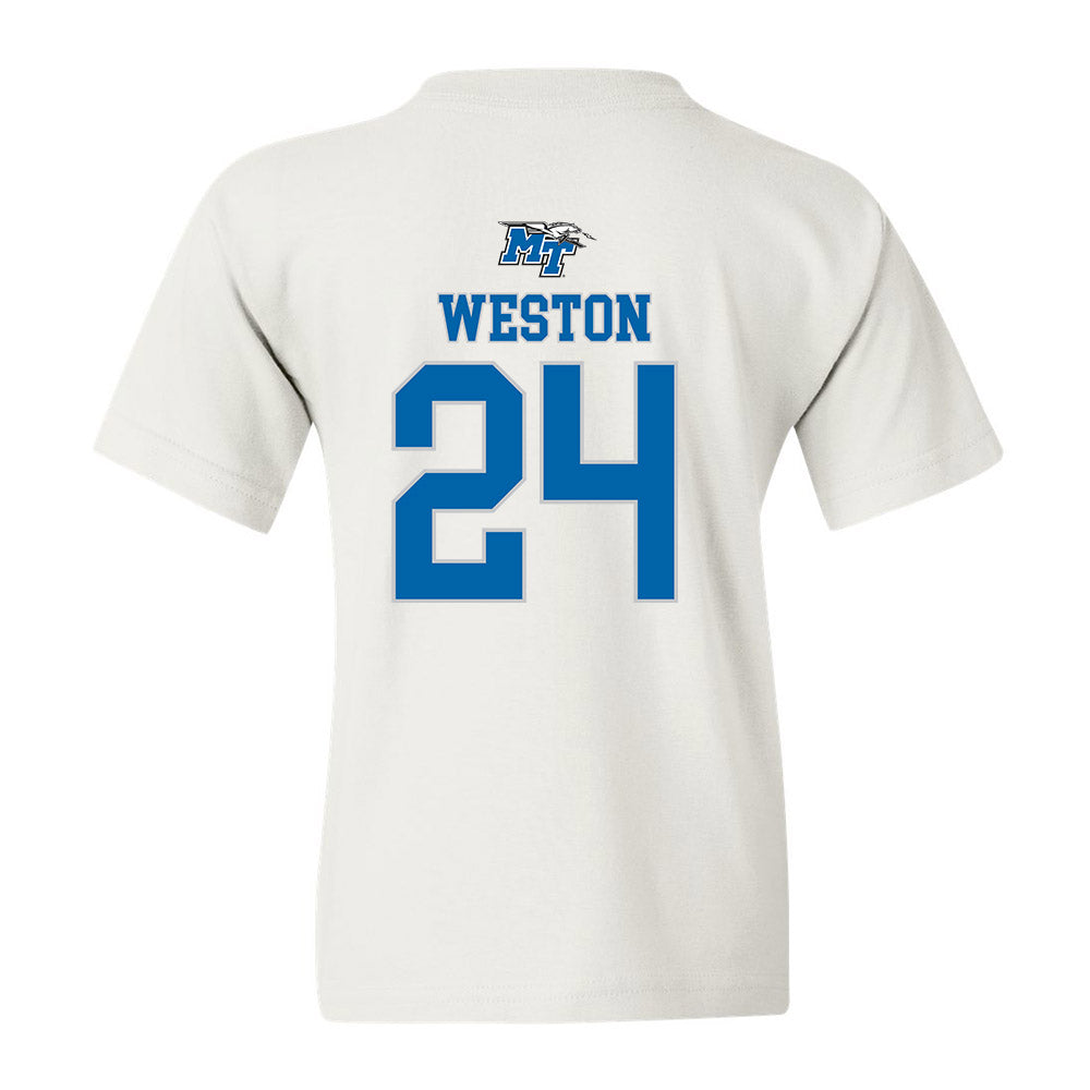 MTSU - NCAA Men's Basketball : Cam Weston - Youth T-Shirt Replica Shersey