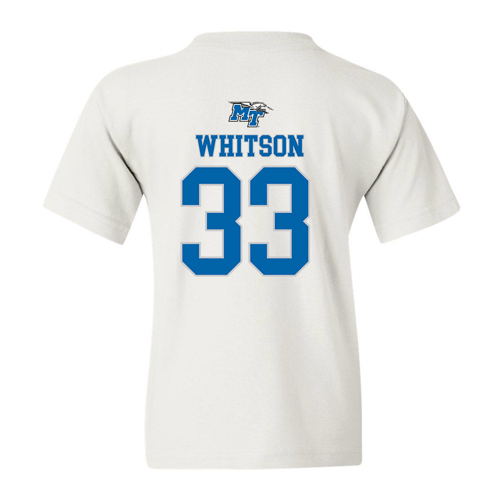 MTSU - NCAA Women's Basketball : Courtney Whitson - Youth T-Shirt Replica Shersey