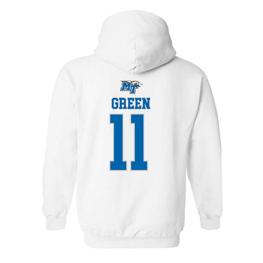 MTSU - NCAA Men's Basketball : Tre Green - Hooded Sweatshirt Replica Shersey