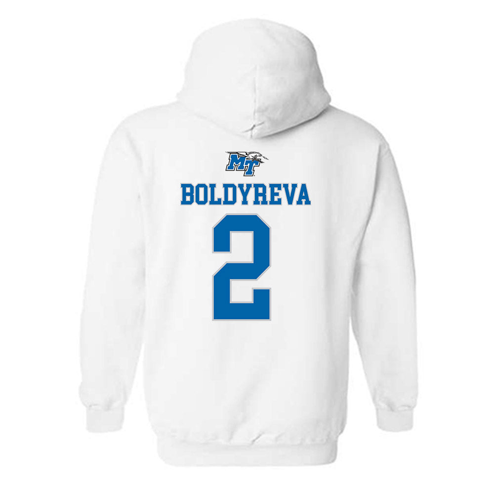 MTSU - NCAA Women's Basketball : Anastasiia Boldyreva - Hooded Sweatshirt Replica Shersey